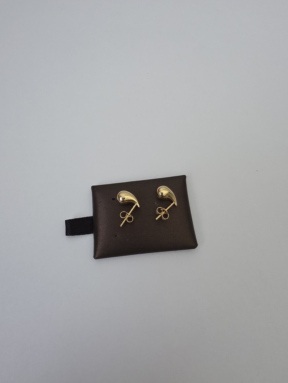 18K Real Gold Baby TearDrop Stud 10mm